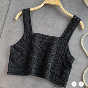 Hope + Sunshine Crochet Lace Crop Tank – One Size