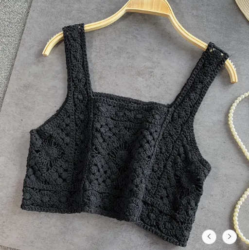 Hope + Sunshine Crochet Lace Crop Tank – One Size