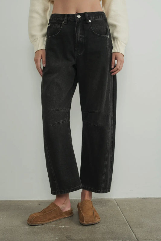 Black Barrel Jeans