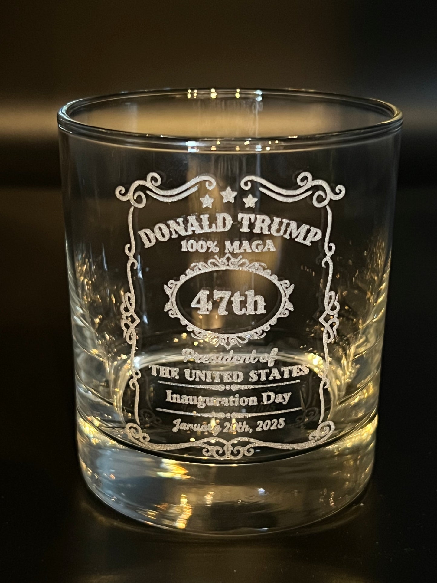 Trump 47th President Inaugural Day Whiskey Glasses