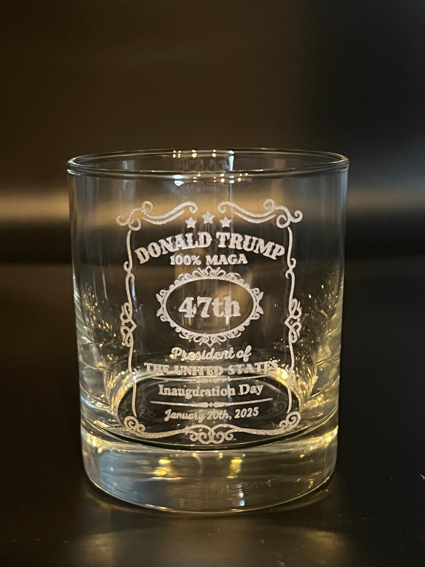 Trump 47th President Inaugural Day Whiskey Glasses