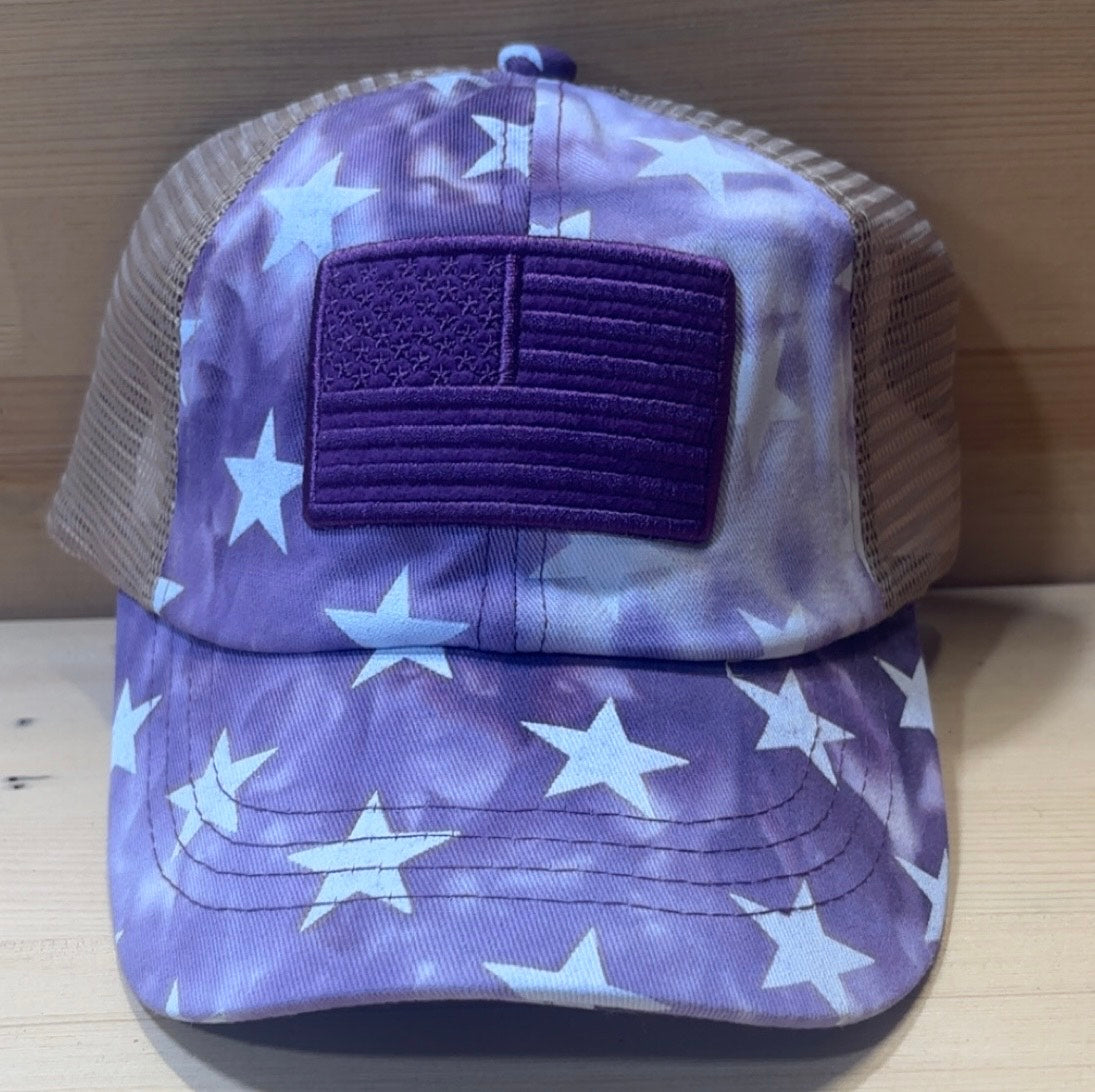 Flag and Stars C.C Pony Hat