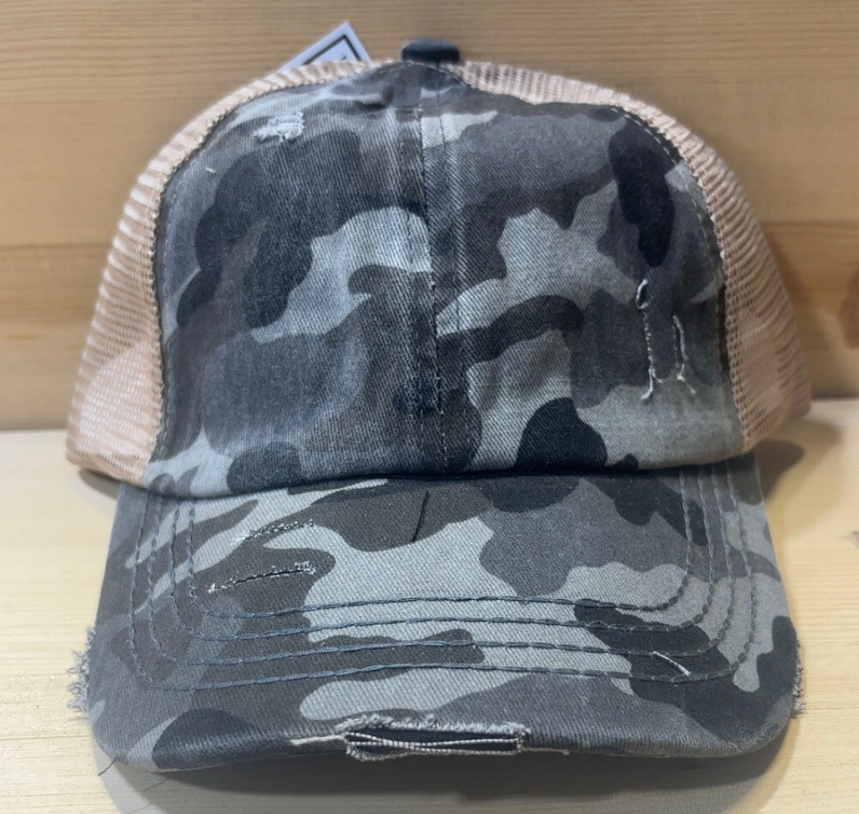 Distressed Camo C.C Pony Hat