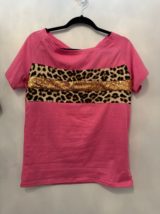 Pink Leopard Print T-Shirt