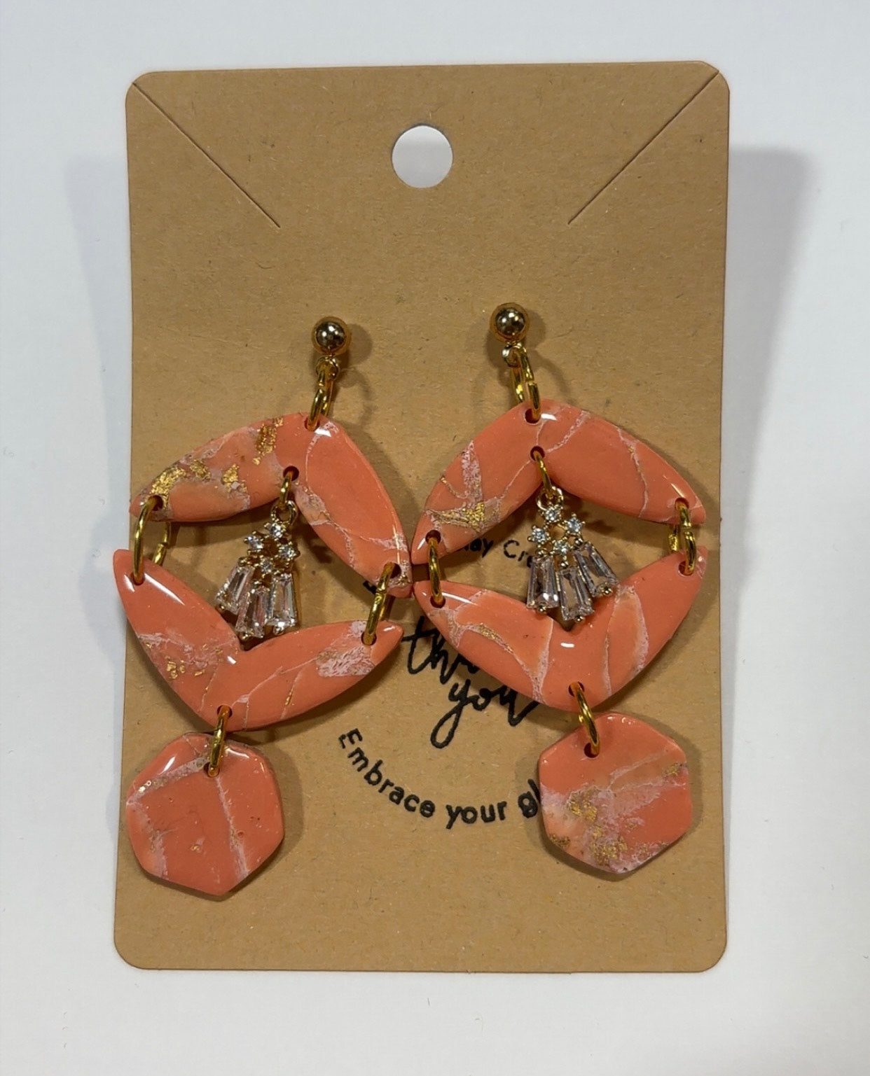 Coral Diamond Earrings