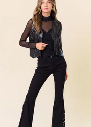 Midnight Glimmer Fringe Vest
