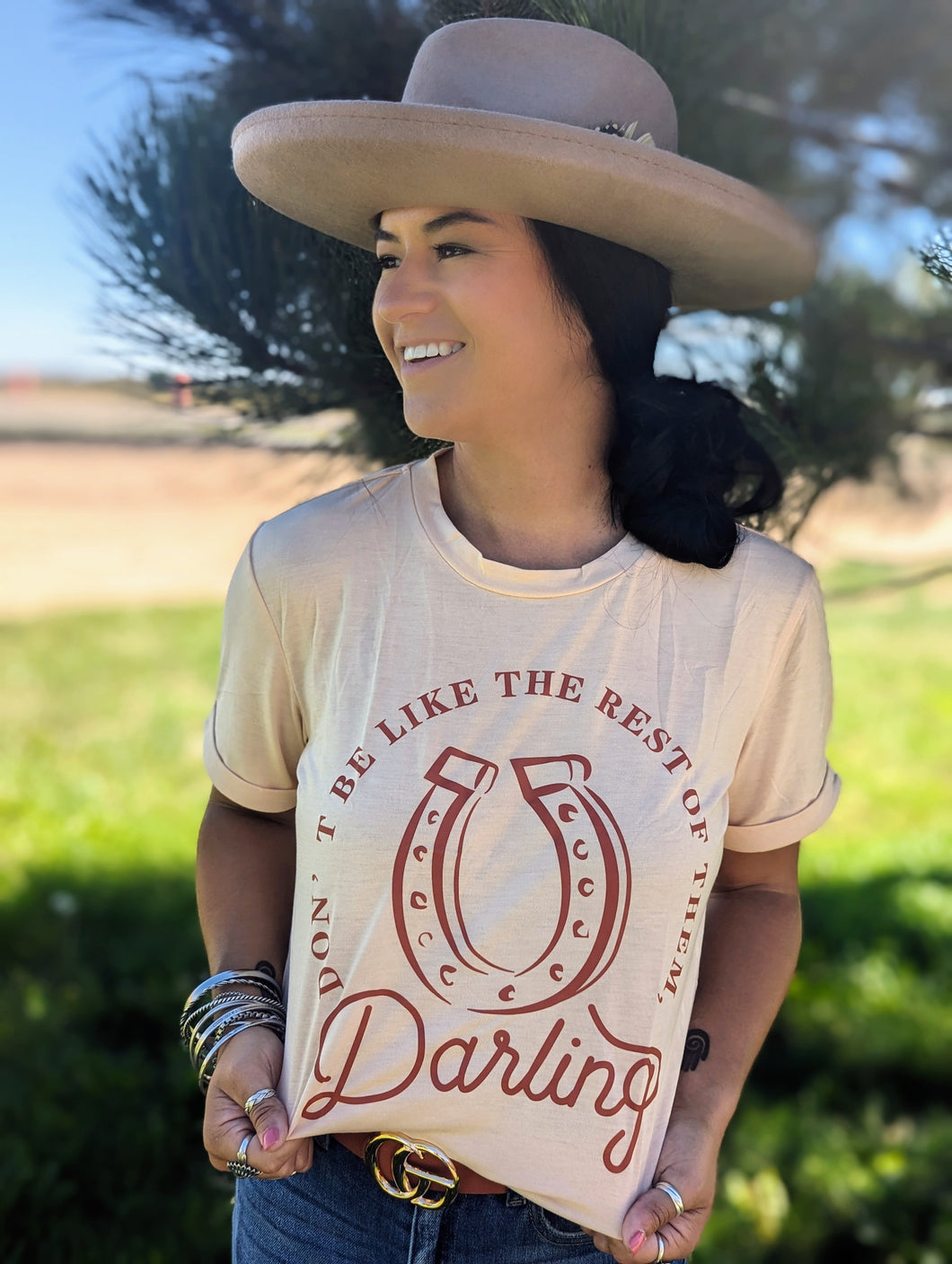 Khaki DO NOT BE LIKE THE REST OF THEM Darling Graphic Tee