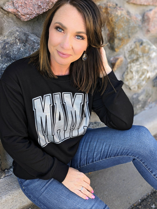 Mama Varsity Crew Neck Sweatshirt