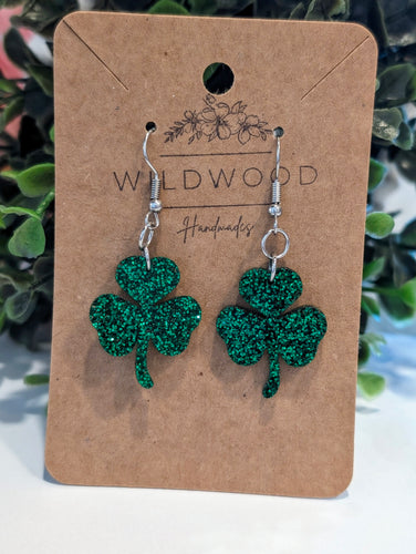 St. Patrick's Day Four Leaf Clover Earrings