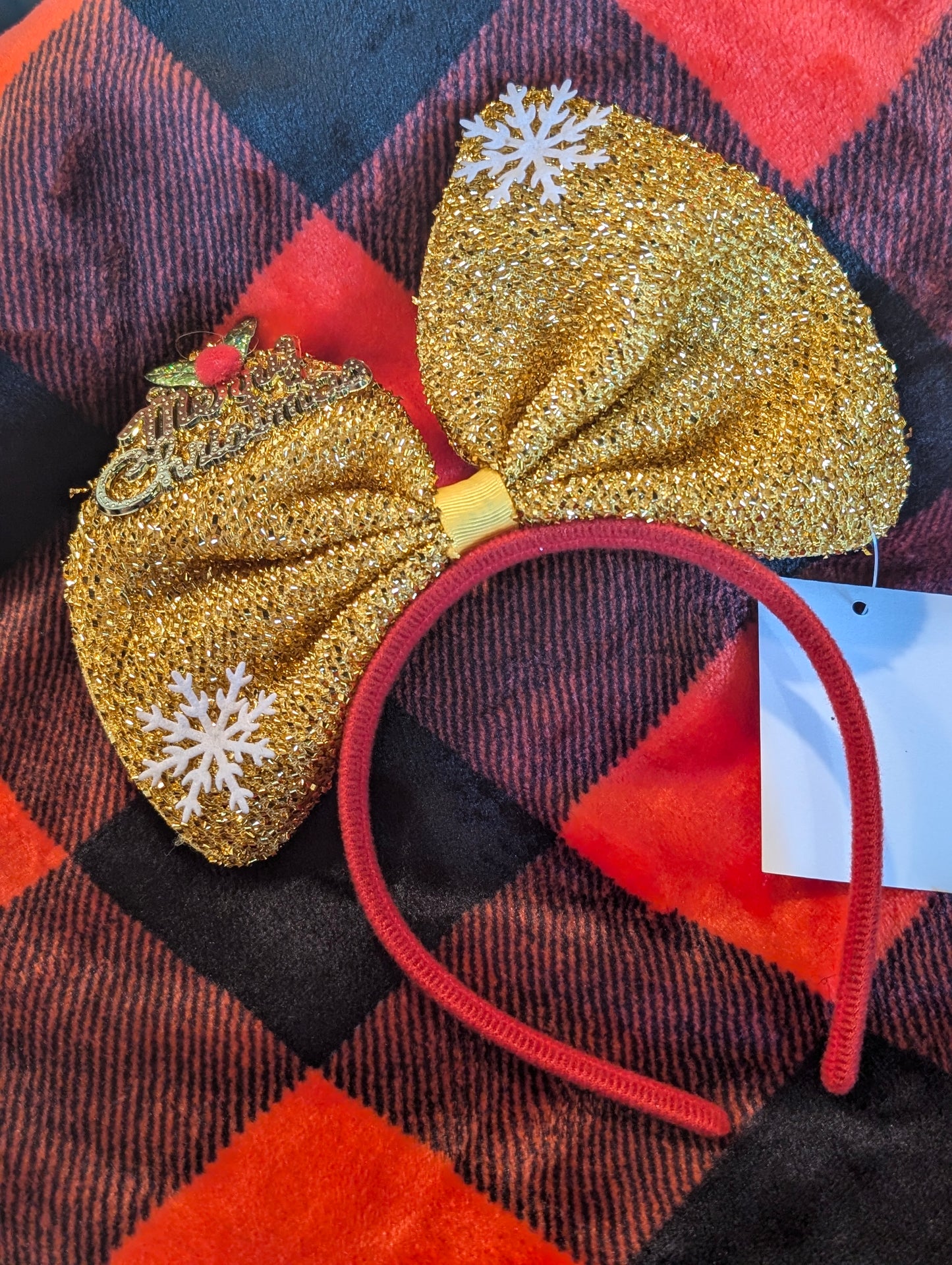 Christmas Gold And Red Headband