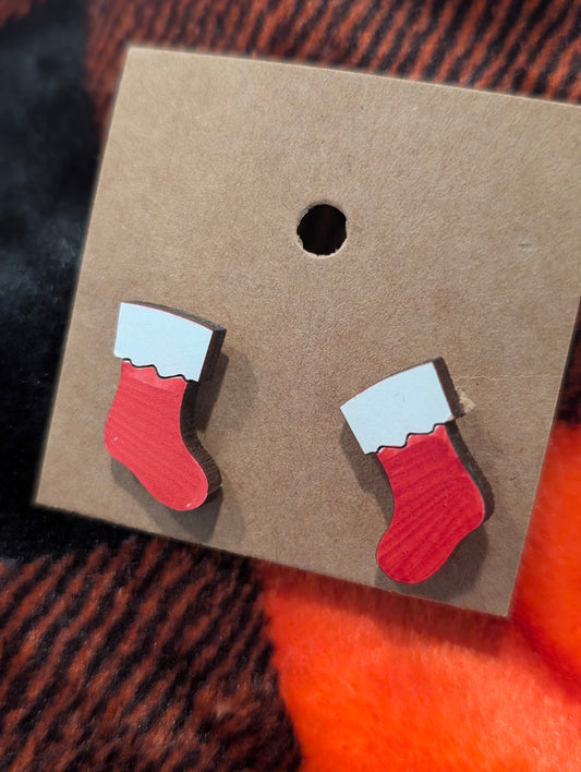 Red Stocking Christmas Earings