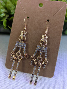 Skeleton Gold earrings