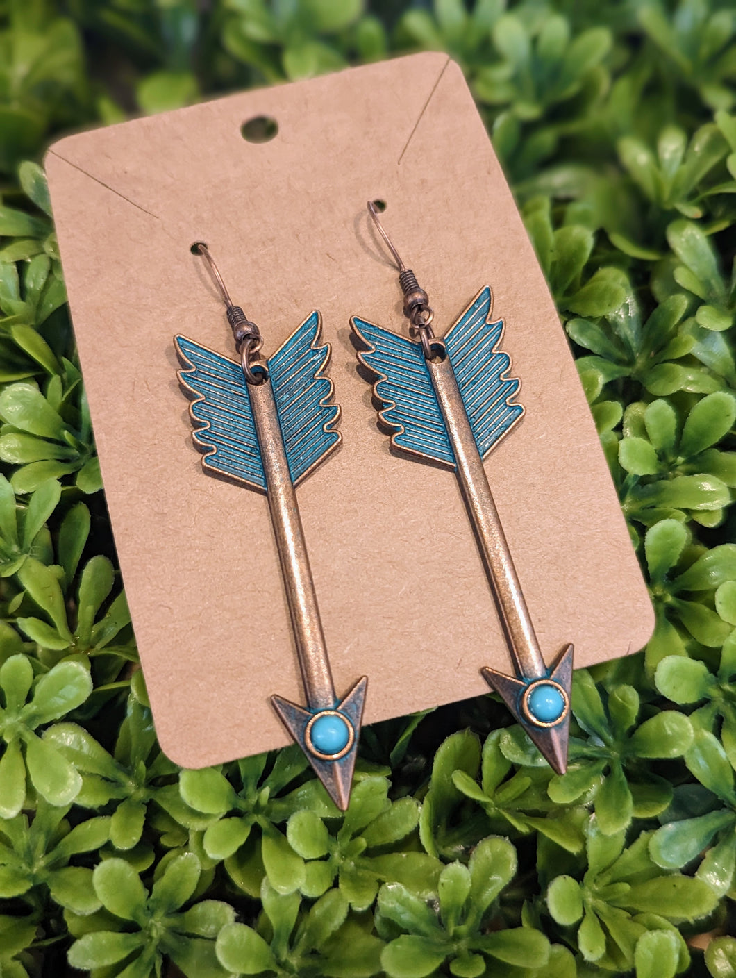 Turquoise arrow earrings