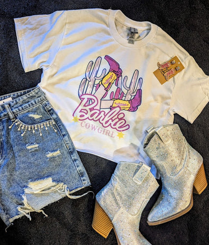Barbie Cowgirl Crop Tee (Barely Cropped)