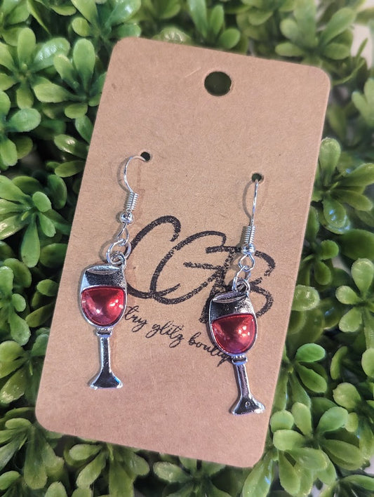 Wine Glass Earrings