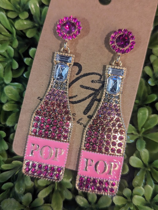 Pink Pop Champagne Earrings