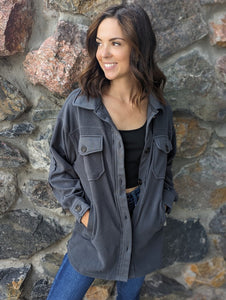 Zenana Grey Oversized Jacket