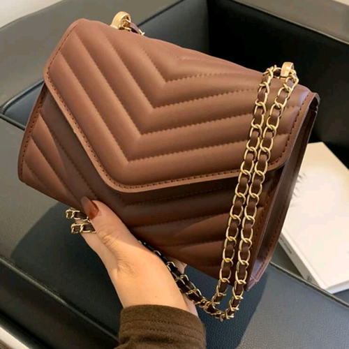Brown Chevon handbag