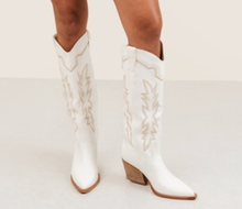Load image into Gallery viewer, White Knee High Fashion Cowgirl Boot
