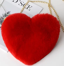 Load image into Gallery viewer, Heart Shaped Fluffy Fashion Bag