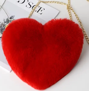 Heart Shaped Fluffy Fashion Bag
