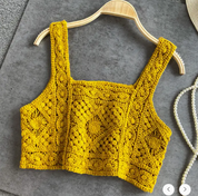 Hope + Sunshine Crochet Lace Crop Tank – One Size