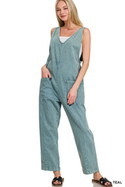 Casual Adjustable Strap Baggy Jumpsuit With Pockets