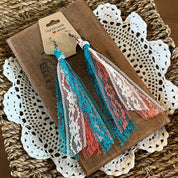 Open Window Studios Ribbon Tassel Earrings