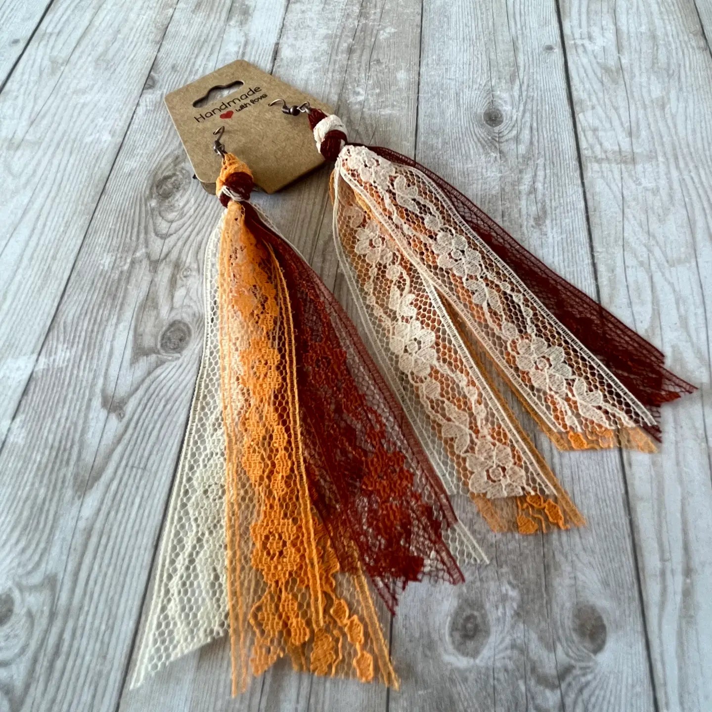 Open Window Studios Ribbon Tassel Earrings