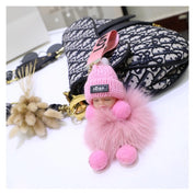 Fox Fur Doll Keychain Pendant
