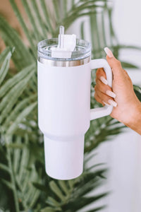 White Stainless Steel Double Insulated Cup