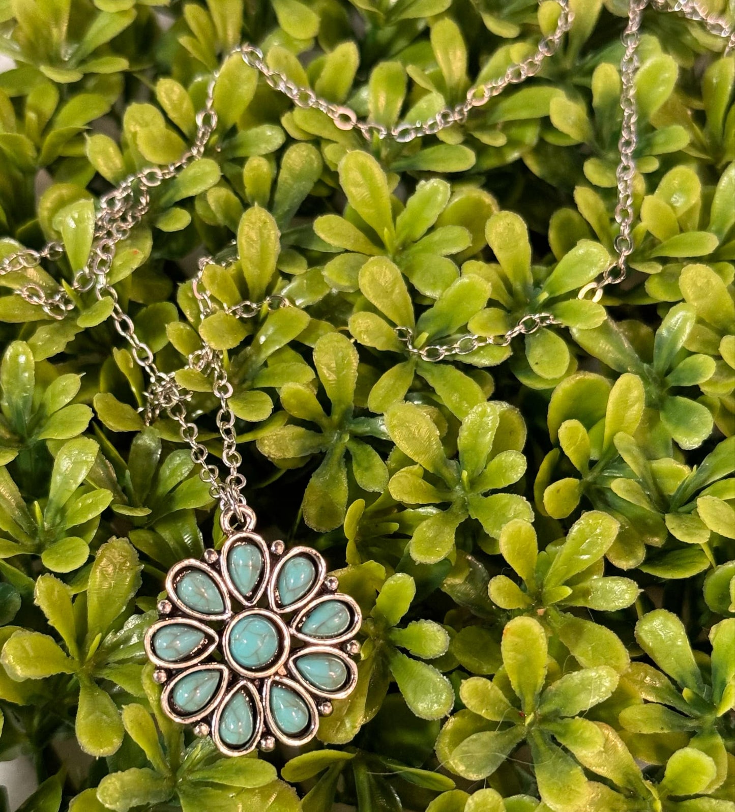 Turquoise Full Flower Necklace