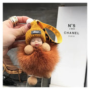Fox Fur Doll Keychain Pendant