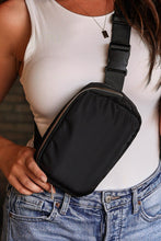 Load image into Gallery viewer, Black Waterproof Zipped Crossbody Chest Bag