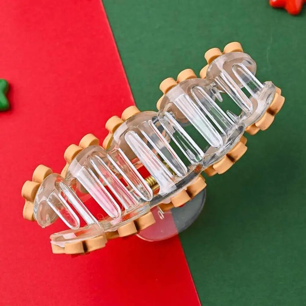 Gingerbread Man Christmas Fashion Hair Claw Clip