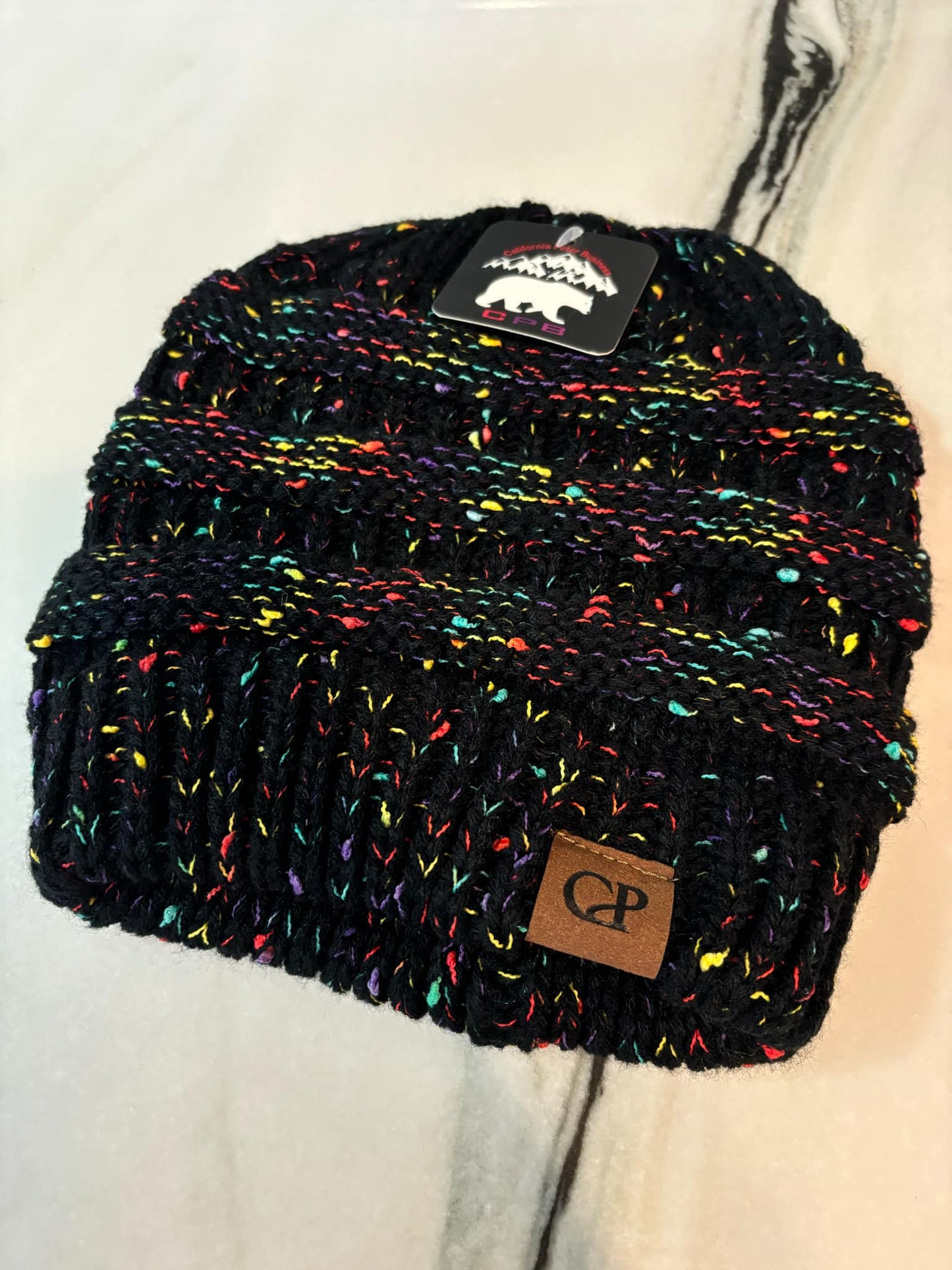 CPB Black Rainbow Beanie