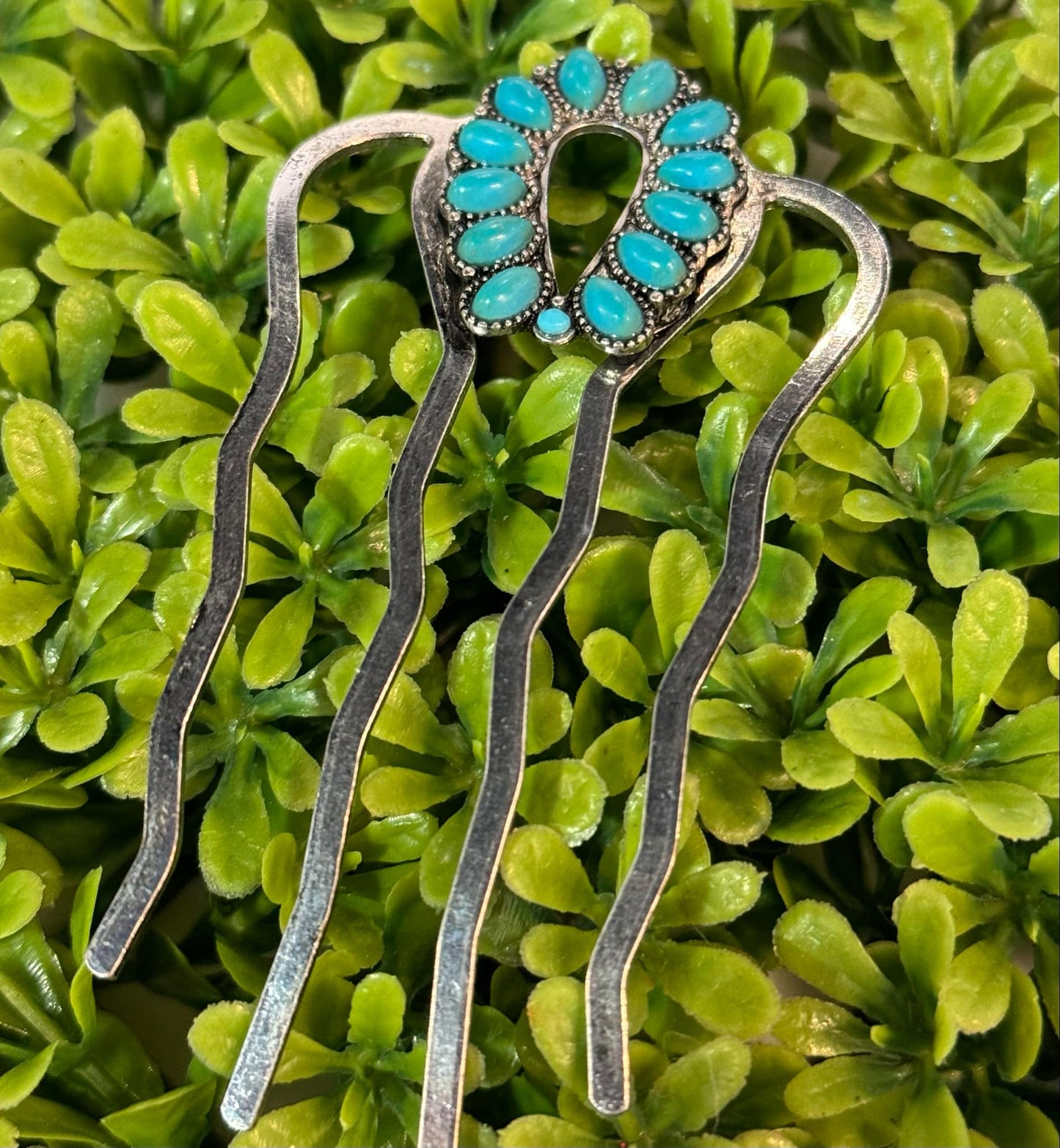 Turquoise Slide Hair Comb