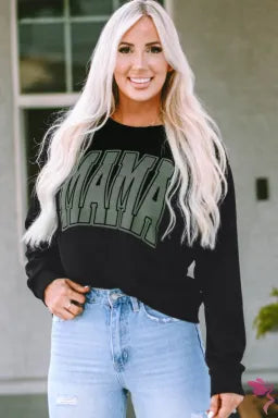 Mama Varsity Crew Neck Sweatshirt