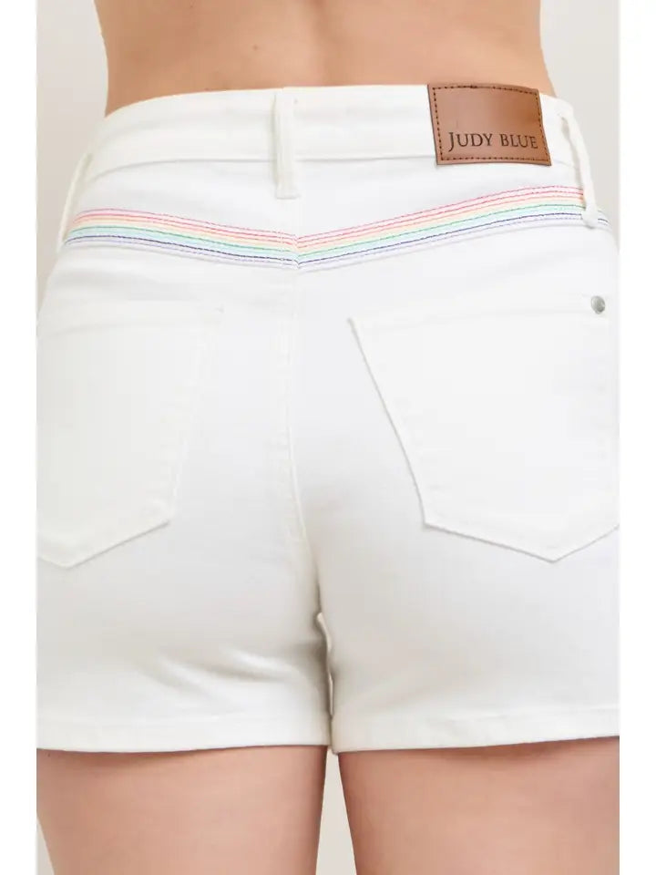 Hw Yoke Stitch Detail Shorts