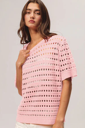 Pink Crotchet Top