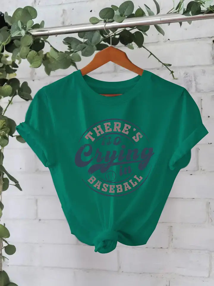 No Crying Baseball Tee