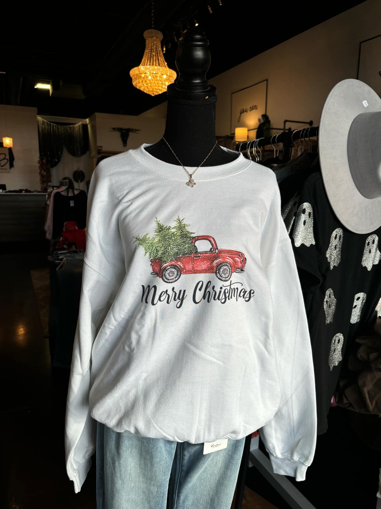 White Merry Christmas Sweatshirt