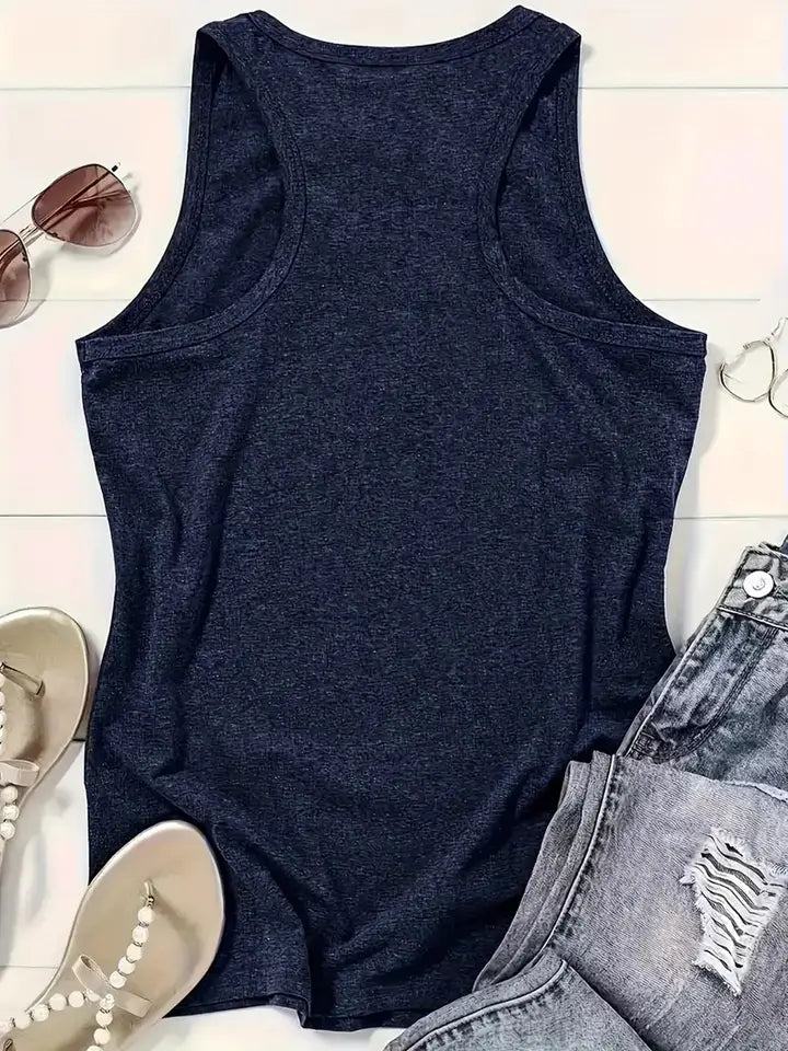Vintage Retro Rock N Roll Graphic Tank Top