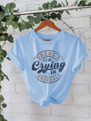 No Crying Baseball Tee