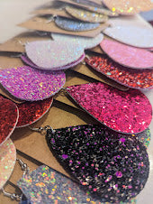 Glitter Teardrop Earrings