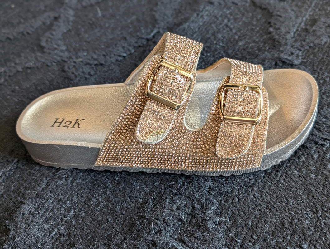 H2K Rose Gold Glitz Sandals