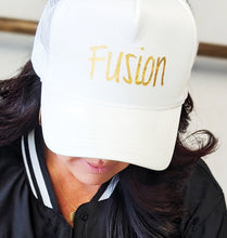 Load image into Gallery viewer, White Trucker Hat- Fusion