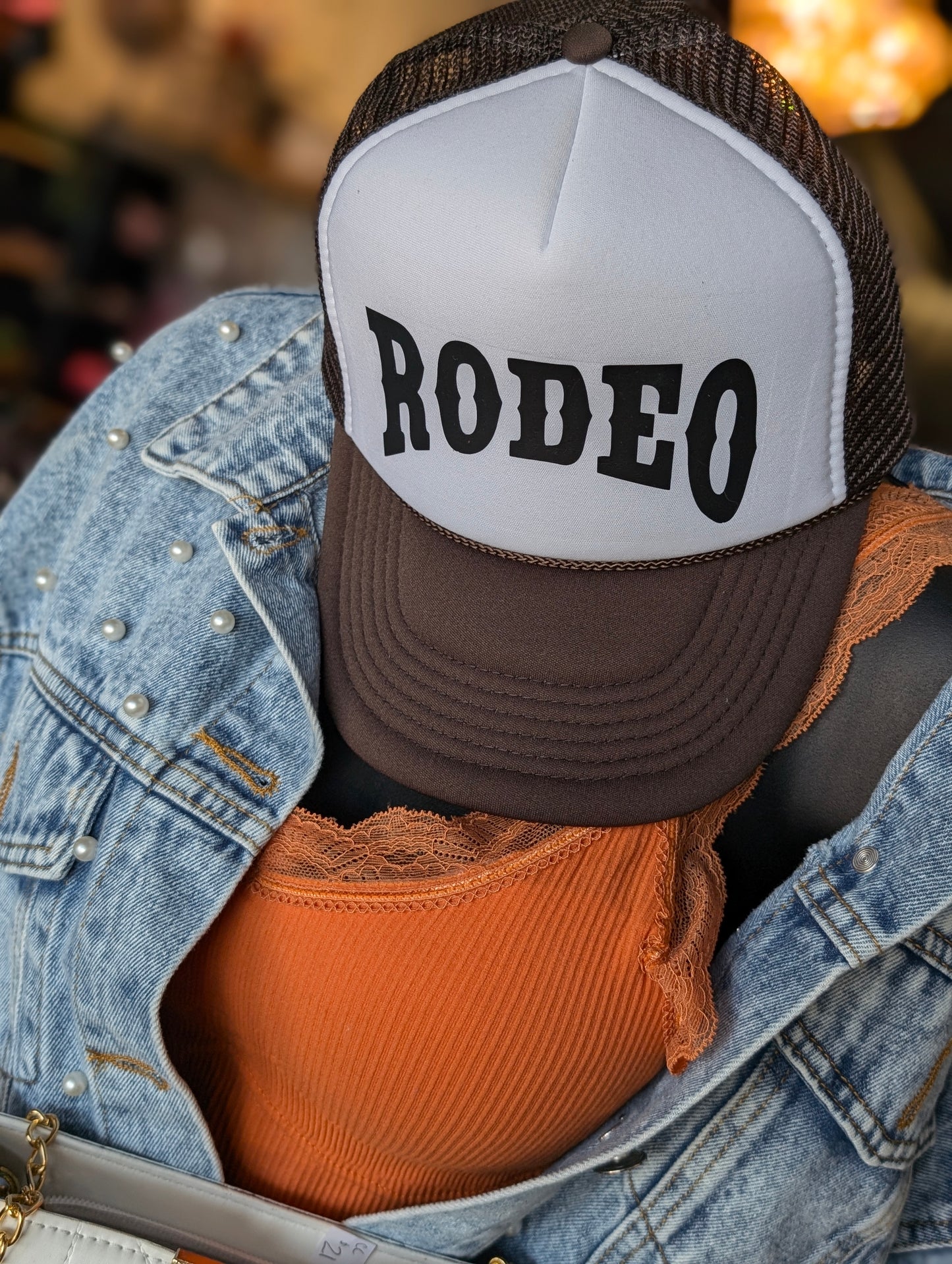 Brown Rodeo Trucker Hat