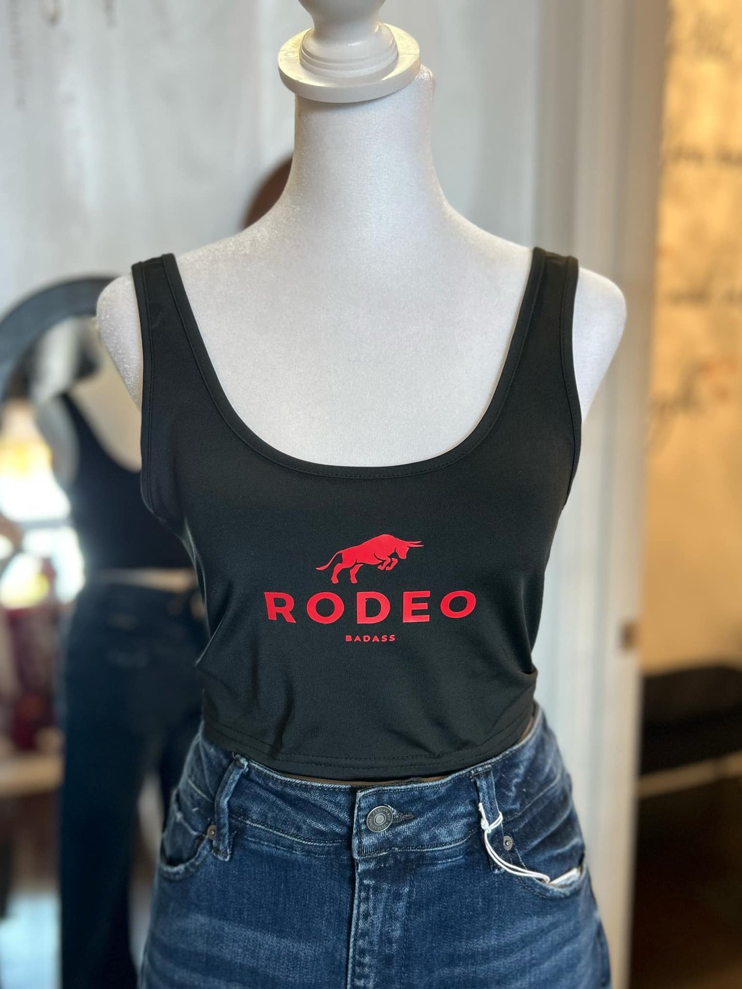 Black and Red Rodeo Tank