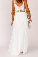 Load image into Gallery viewer, White High Waist Maxi Skirt with Split